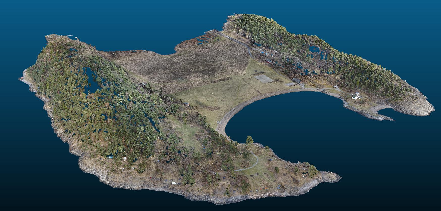 langøyene project 3d terrain model from drone