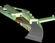 Laser scanning and 3D modeling illustration of Oslo Opera house
