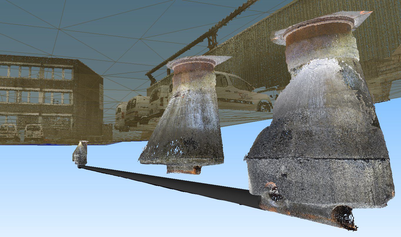 3d manholes and pipelines image created from data captured